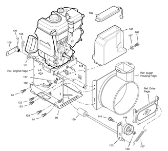 Frame Diagram and Parts List for 626752X16A-ST7526 2006 Briggs and Stratton Snow Blower